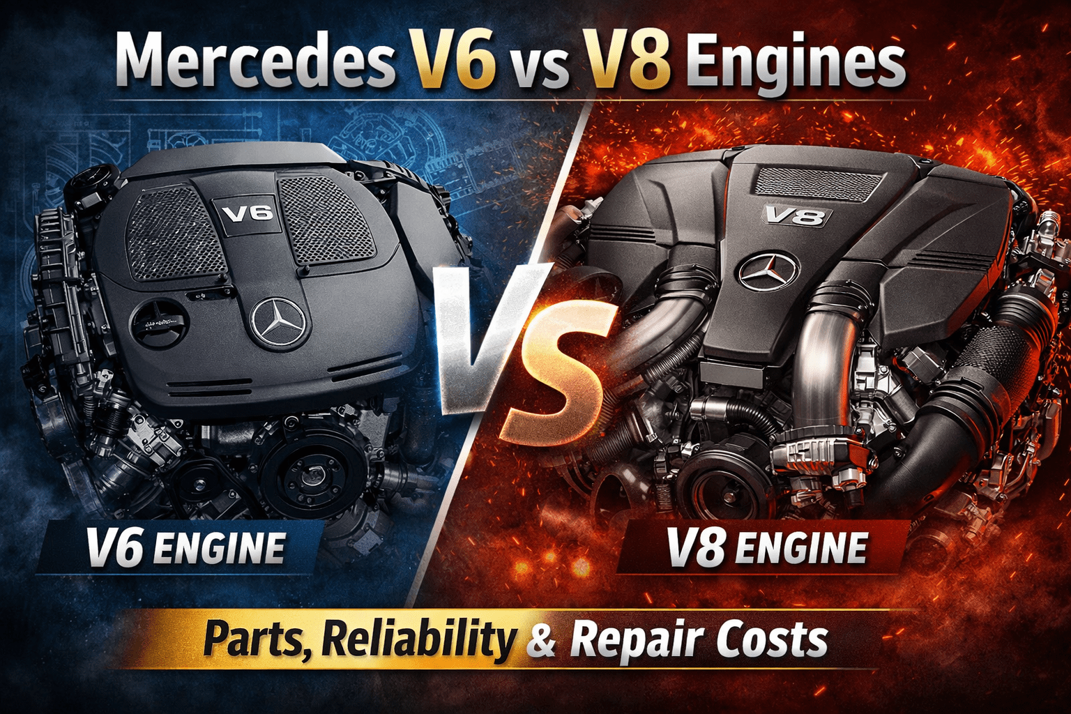 Mercedes V6 vs V8 Engines: Parts, Reliability, and Repair Costs